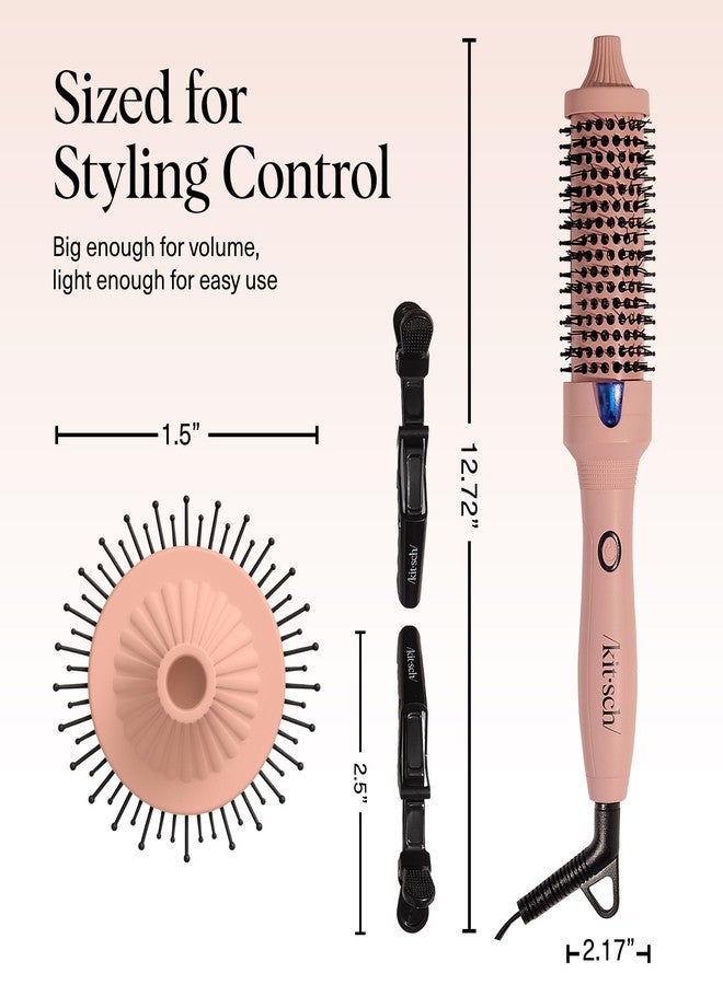 Kitsch Thermal Brush – Round Brush For Blowout Look – 1.5”/38 mm Ceramic Barrel Hair Brush & Hair Styling Tool For Volume & Shine for All Hair Types – Frizz-Reducing Ceramic Tourmaline, Quick Heat-Up - Image 5